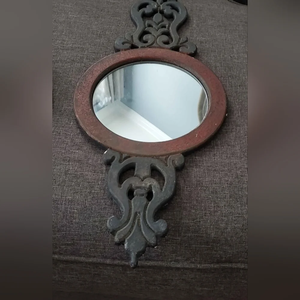 Vintage-Style Black and Brown Wall Mirrors